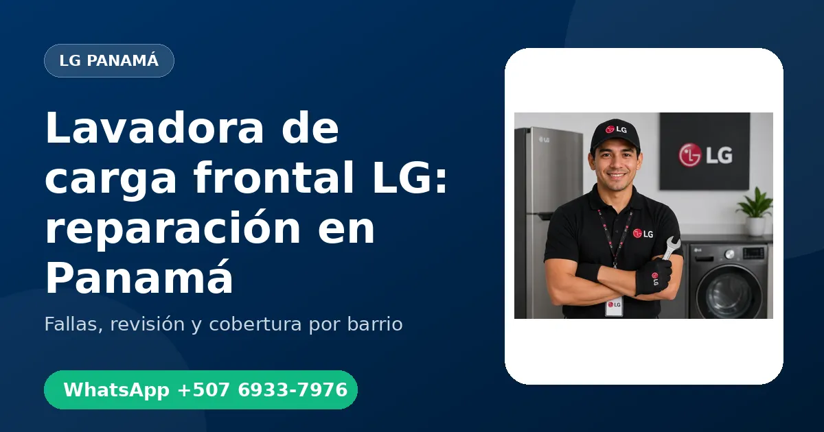 Lavadora de carga frontal LG: reparación en Panamá