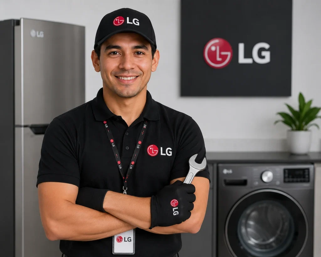 Técnico autorizado LG con herramientas